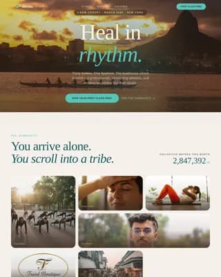 Stroke — Rhythmic Rowing Studio Landing Page Template