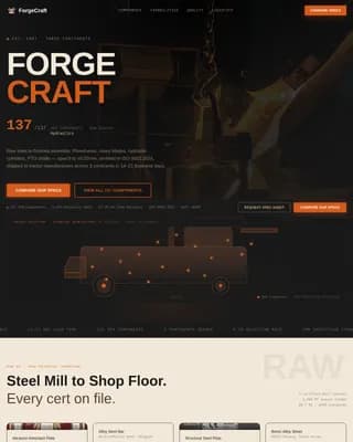 Forgecraft - Precision OEM Parts Supplier Landing Page Template