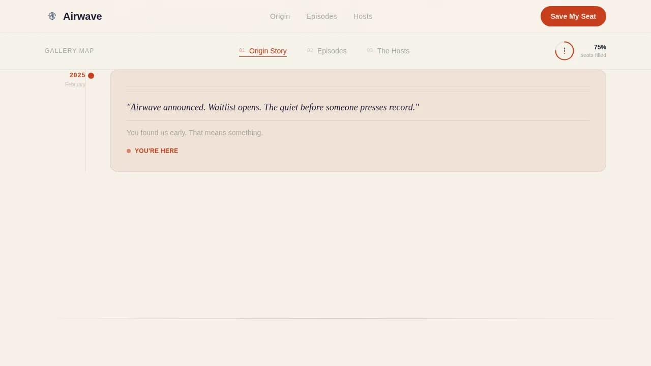 Broadcast — Heritage Podcast Community Landing Page Template