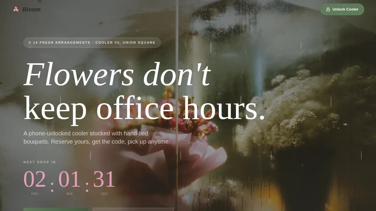 Petal — Self-Service Flower Gallery Landing Page Template