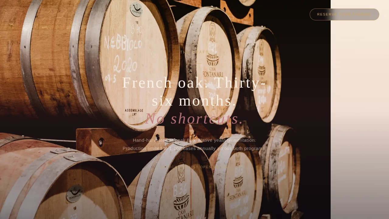 Vintage — Luxe Estate Winery Landing Page Template