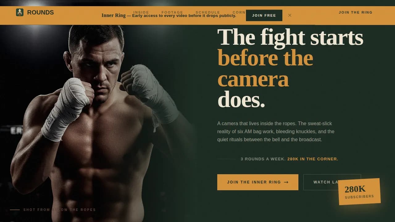 Knockout — Raw Boxing Fitness Landing Page Template
