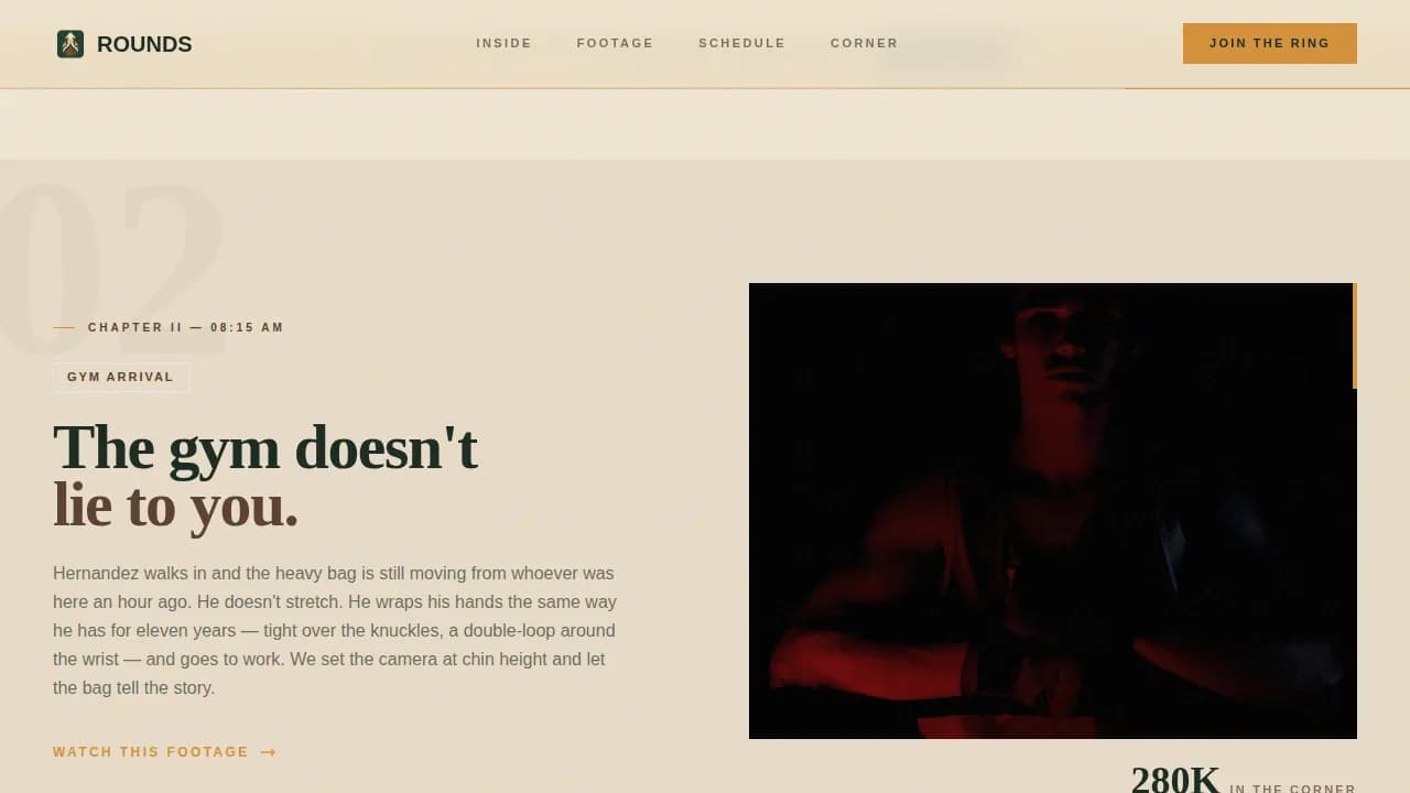 Knockout — Raw Boxing Fitness Landing Page Template