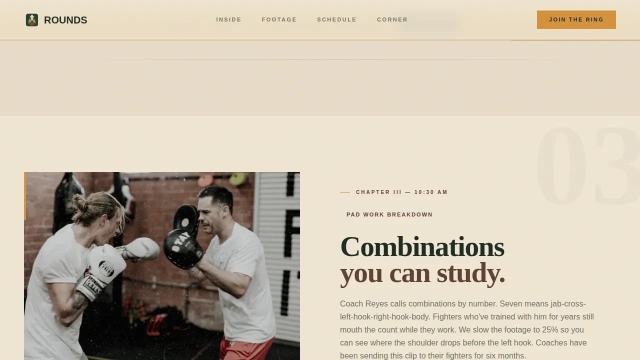 Knockout — Raw Boxing Fitness Landing Page Template