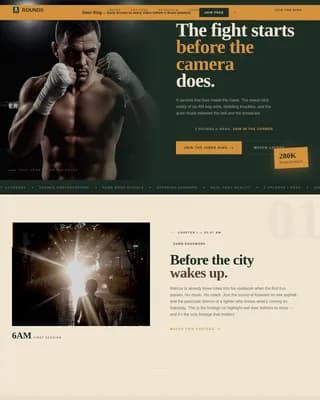 Knockout — Raw Boxing Fitness Landing Page Template