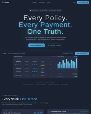 Vault — Robust Coverage Monitor Landing Page Template