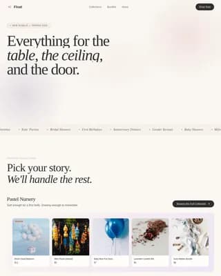 Elevate — Curated Party Supplies Landing Page Template