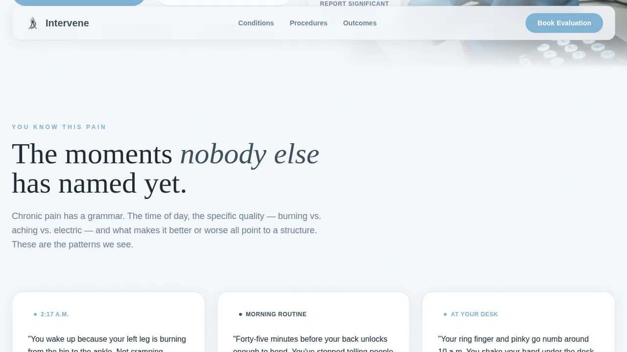Relieve — Precision Pain Management Landing Page Template