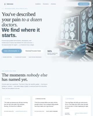 Relieve — Precision Pain Management Landing Page Template