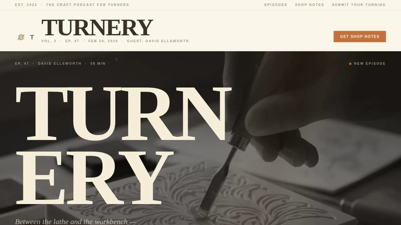 Woodturning & Lathe Work Content Blog Website Template