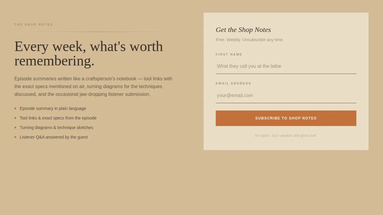 Woodturning & Lathe Work Content Blog Website Template