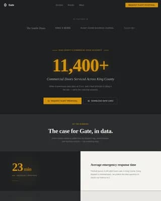 Threshold — Industrial Door Installation Landing Page Template