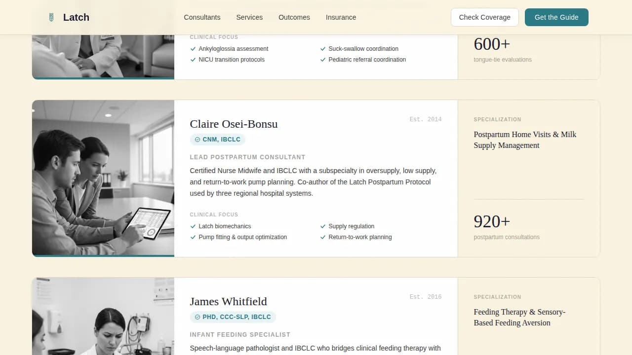 Nursing — Evidence-Based Lactation Landing Page Template