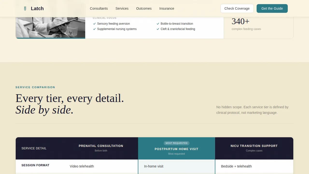 Nursing — Evidence-Based Lactation Landing Page Template