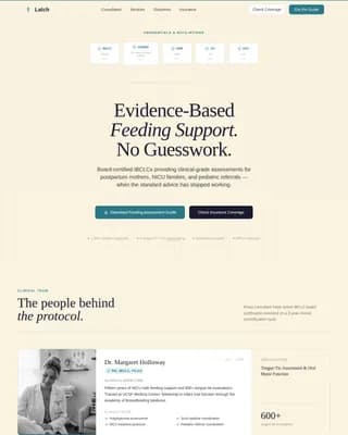 Nursing — Evidence-Based Lactation Landing Page Template