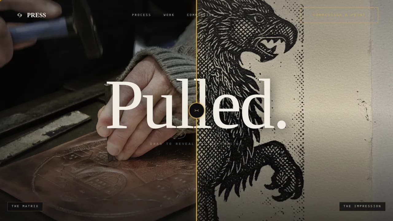 Imprint — Expert Printmaker Portfolio Landing Page Template