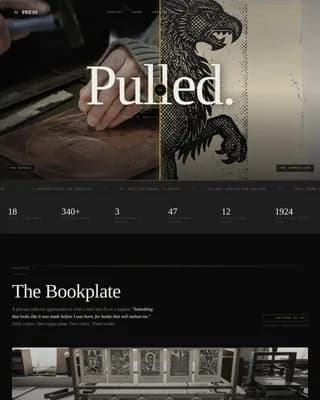 Imprint — Expert Printmaker Portfolio Landing Page Template