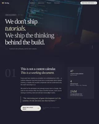 Chronicle — Sleek Game Dev Blog Landing Page Template