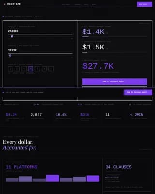 Revenue — Bold Creator Income Audit Landing Page Template