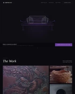 Studio — Artisan Printmaker Portfolio Landing Page Template