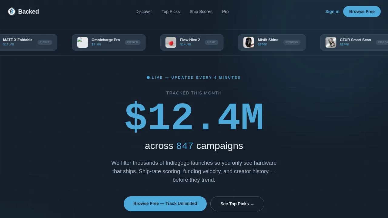 Launch — Curated Tech Campaign Discovery Landing Page Template