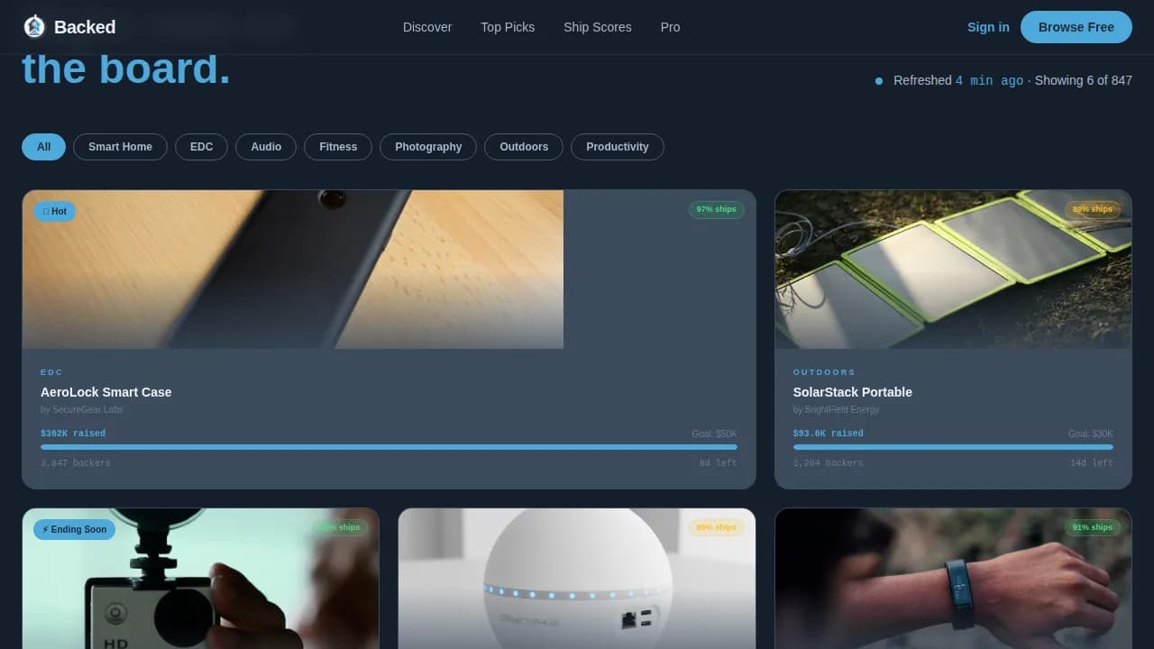 Launch — Curated Tech Campaign Discovery Landing Page Template