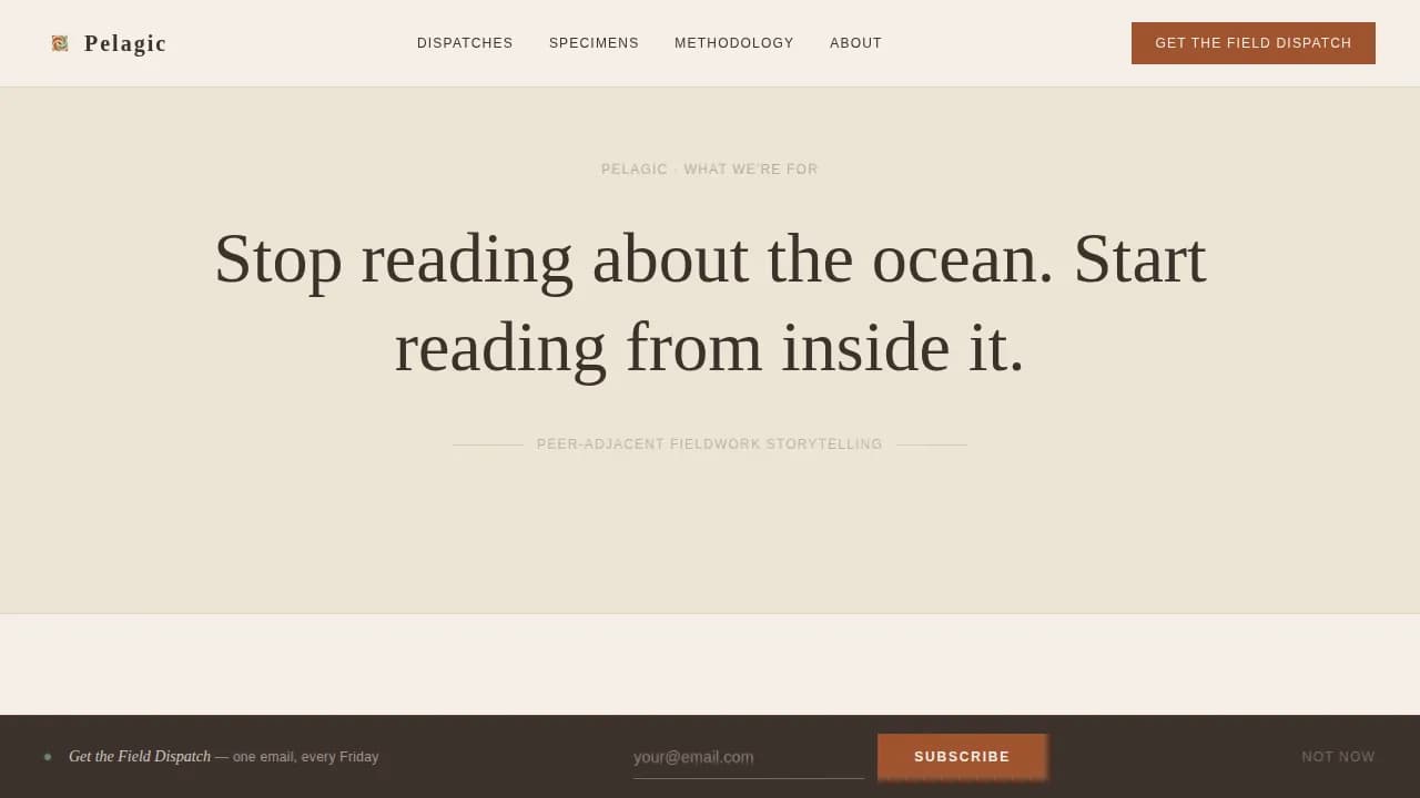 Abyss — Elegant Marine Science Landing Page Template