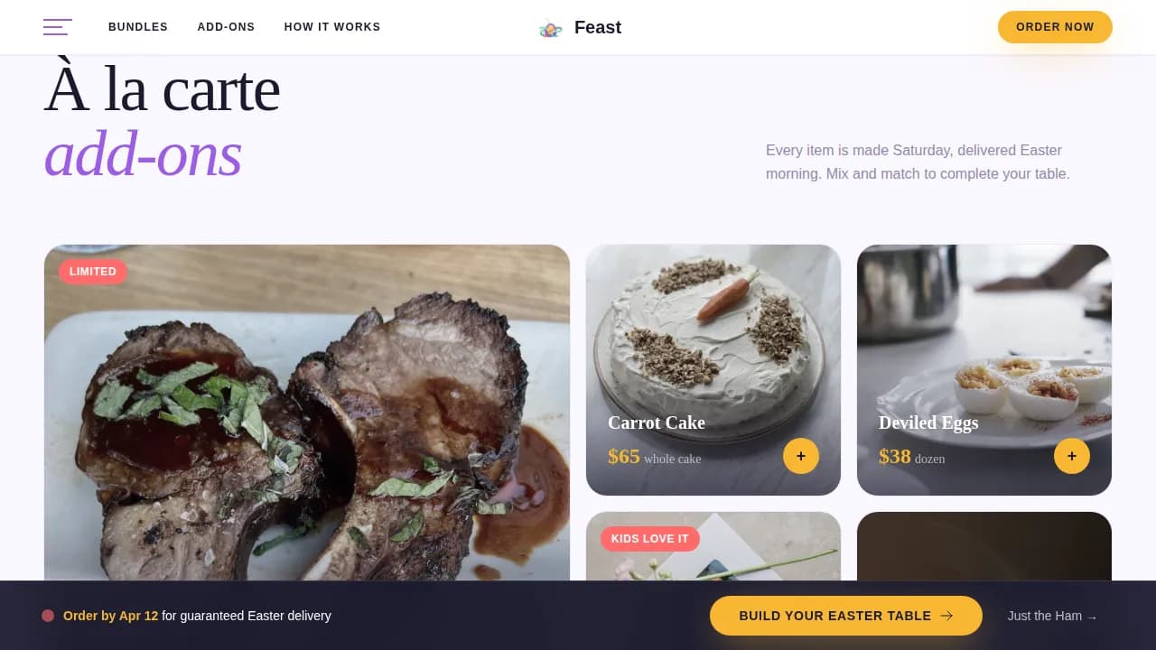 Easter Pricing Website Template