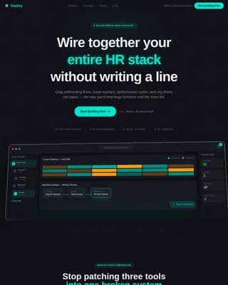 Deploy - No-Code HRM Comparison Landing Page Template