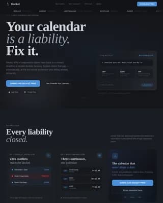 Brief — Dynamic Legal Calendar Landing Page Template