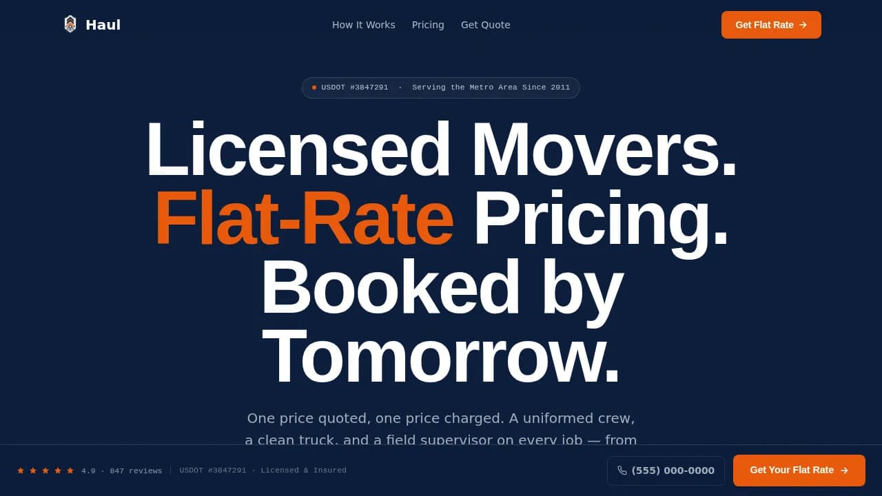 Transit — Professional Relocation Services Landing Page Template
