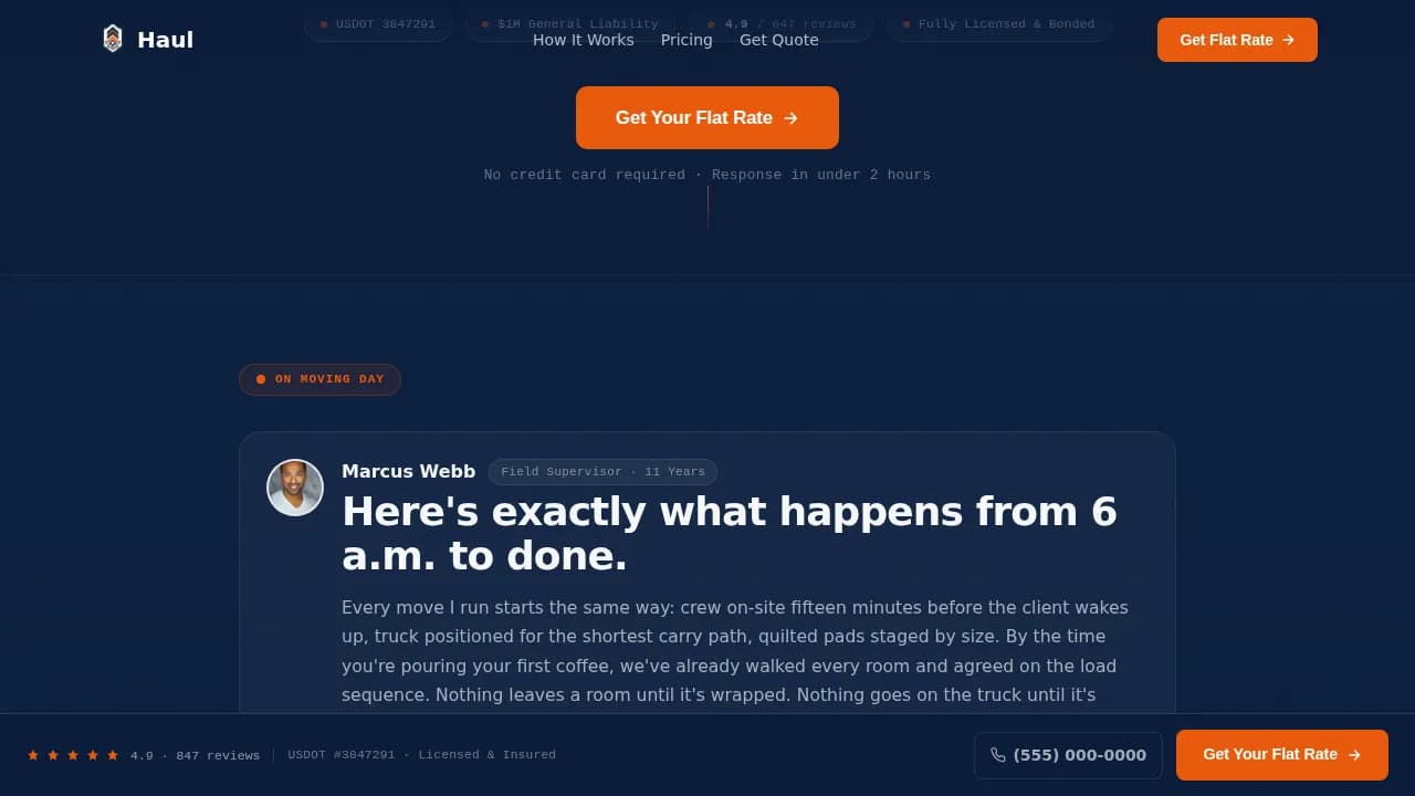 Transit — Professional Relocation Services Landing Page Template