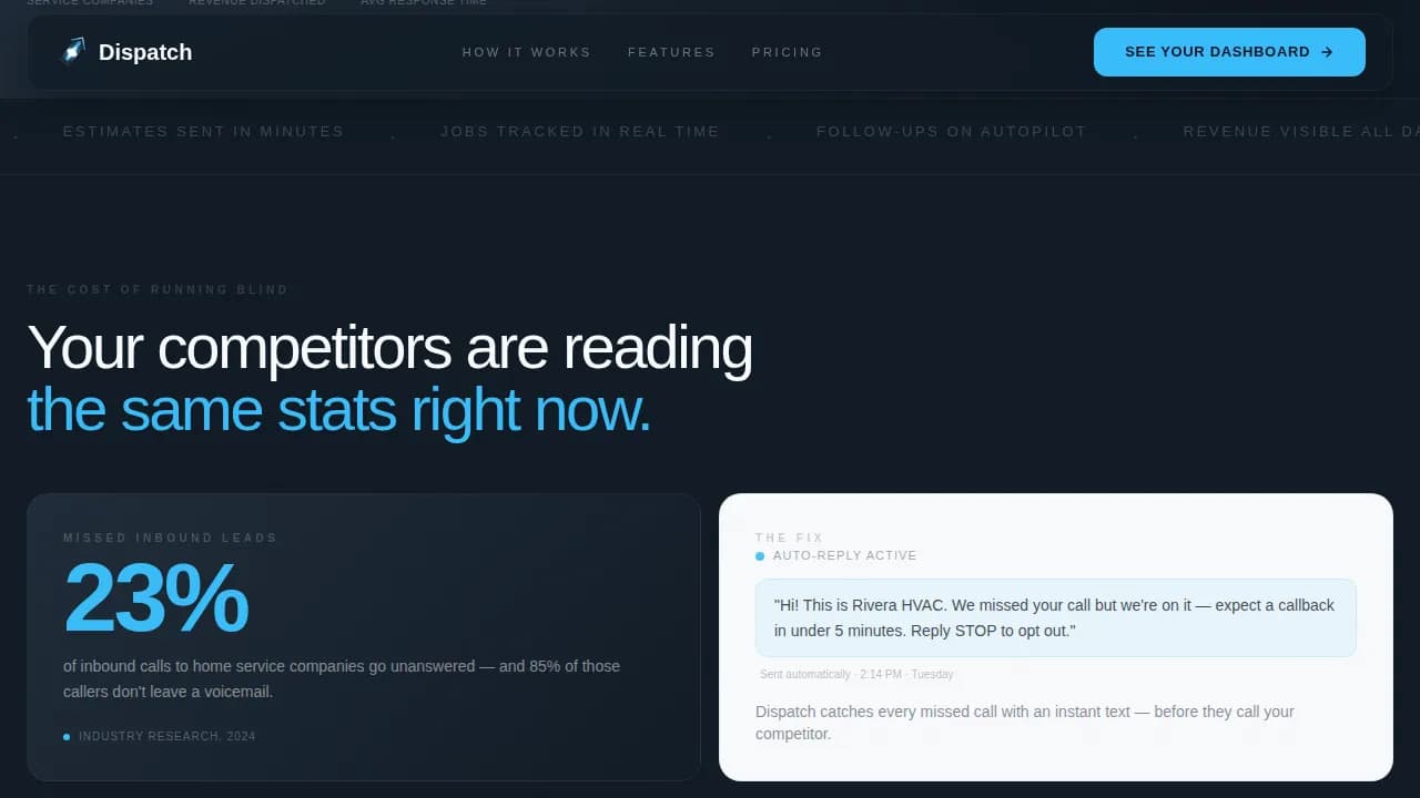 Route — Intelligent Field Service CRM Landing Page Template