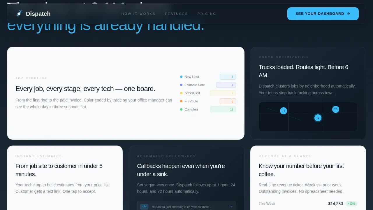 Route — Intelligent Field Service CRM Landing Page Template