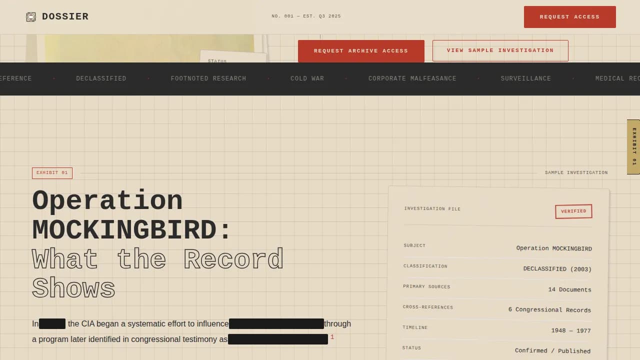Conspiracy Theory Analysis Content Pre-Launch Website Template