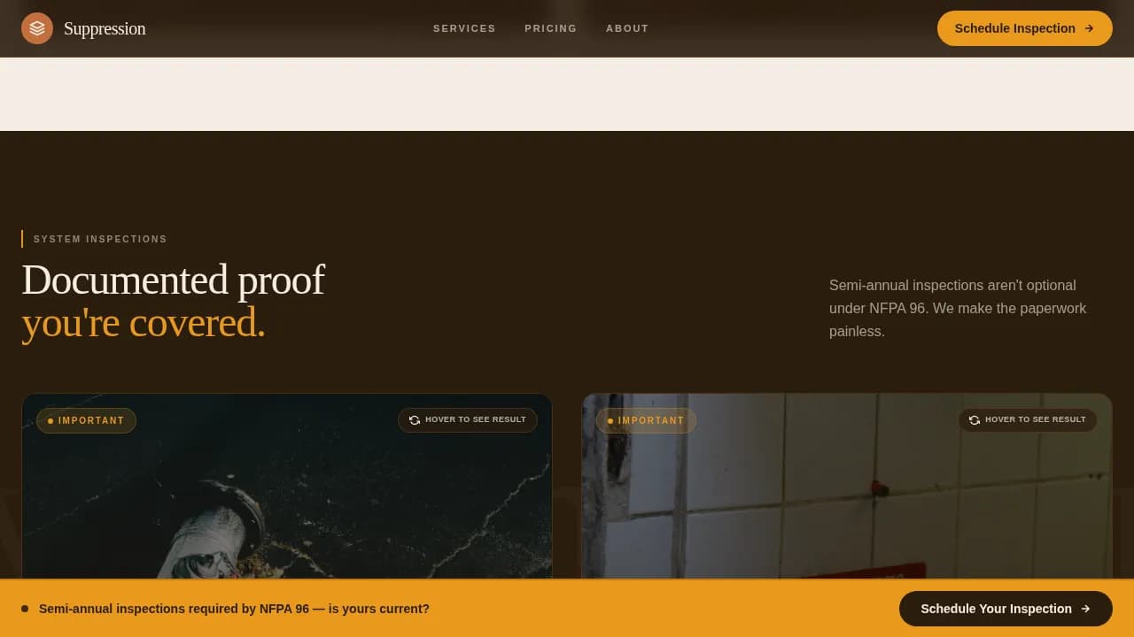 Extinguish — Expert Fire Safety Systems Landing Page Template