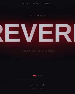 Reverb — Immersive Musician Showcase Landing Page Template