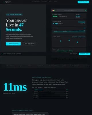 Surge — Blazing Server Infrastructure Landing Page Template