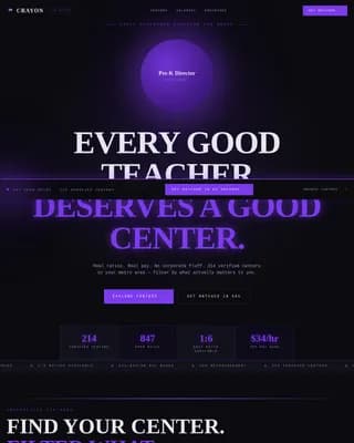Sketch — Bold Preschool Careers Landing Page Template