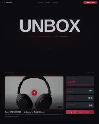 Reveal — Immersive Review Platform Landing Page Template