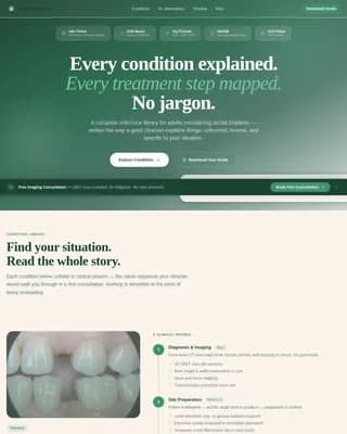 Implant Dentist Booking Website Template