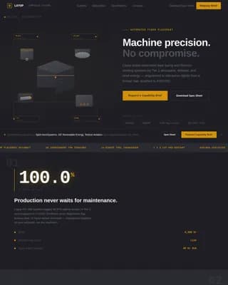Layup — Advanced Composite Fabrication Landing Page Template