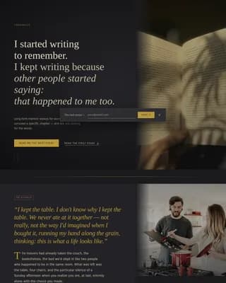 Chronicle — Bespoke Atelier Memoir Landing Page Template