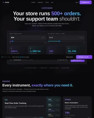 Portal — Intelligent Ecommerce Platform Landing Page Template