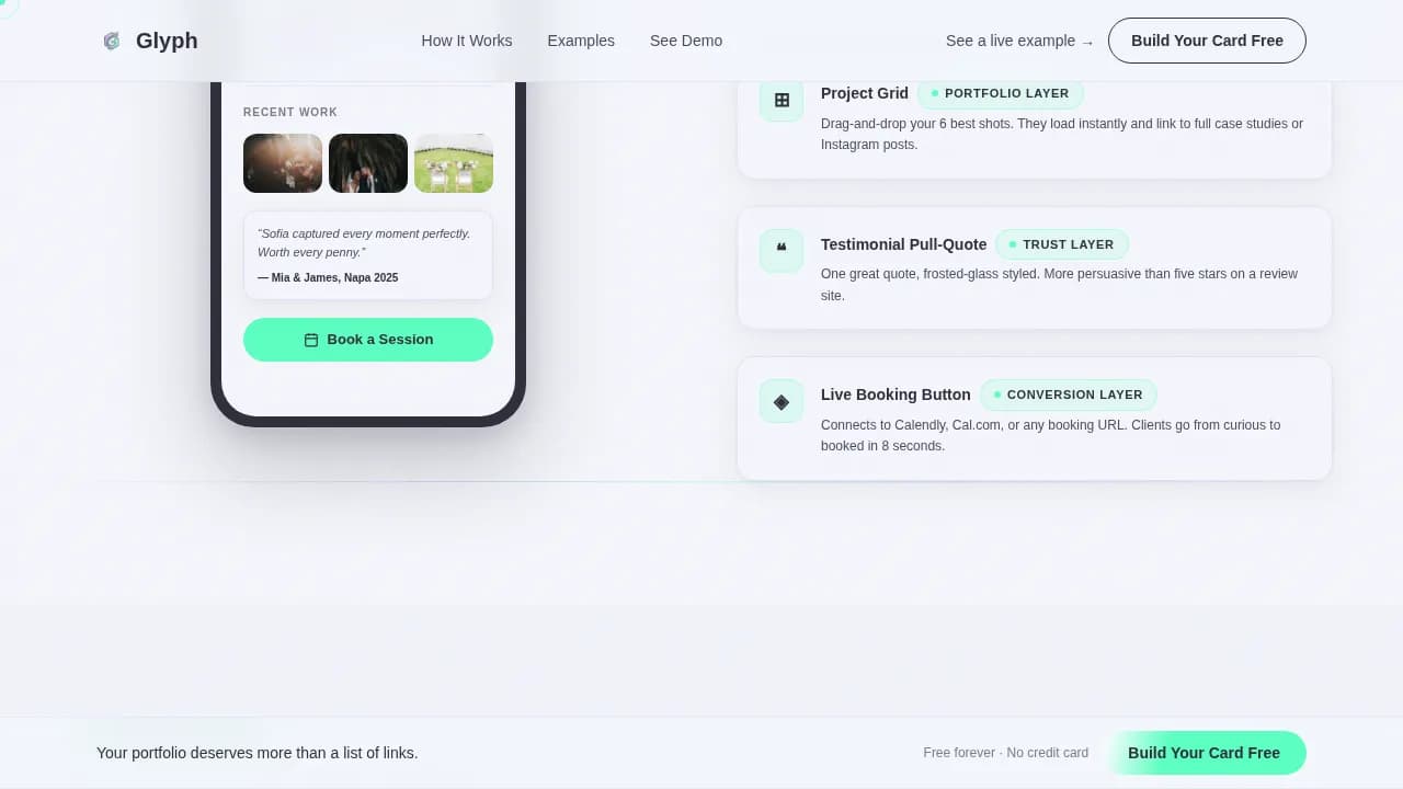 Glyph — Premium Freelance Portfolio Landing Page Template