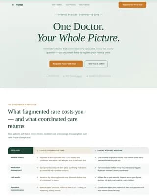 Internist Booking Website Template