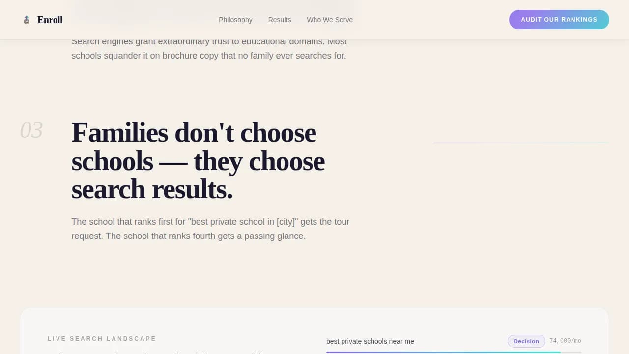 Enroll — Advanced Education Marketing Landing Page Template