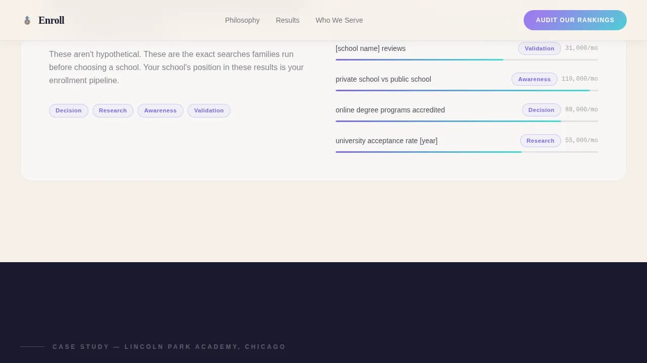 Enroll — Advanced Education Marketing Landing Page Template