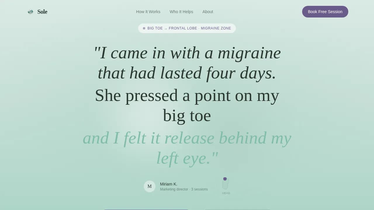 Reflexology & Foot Therapy Spa Website Template