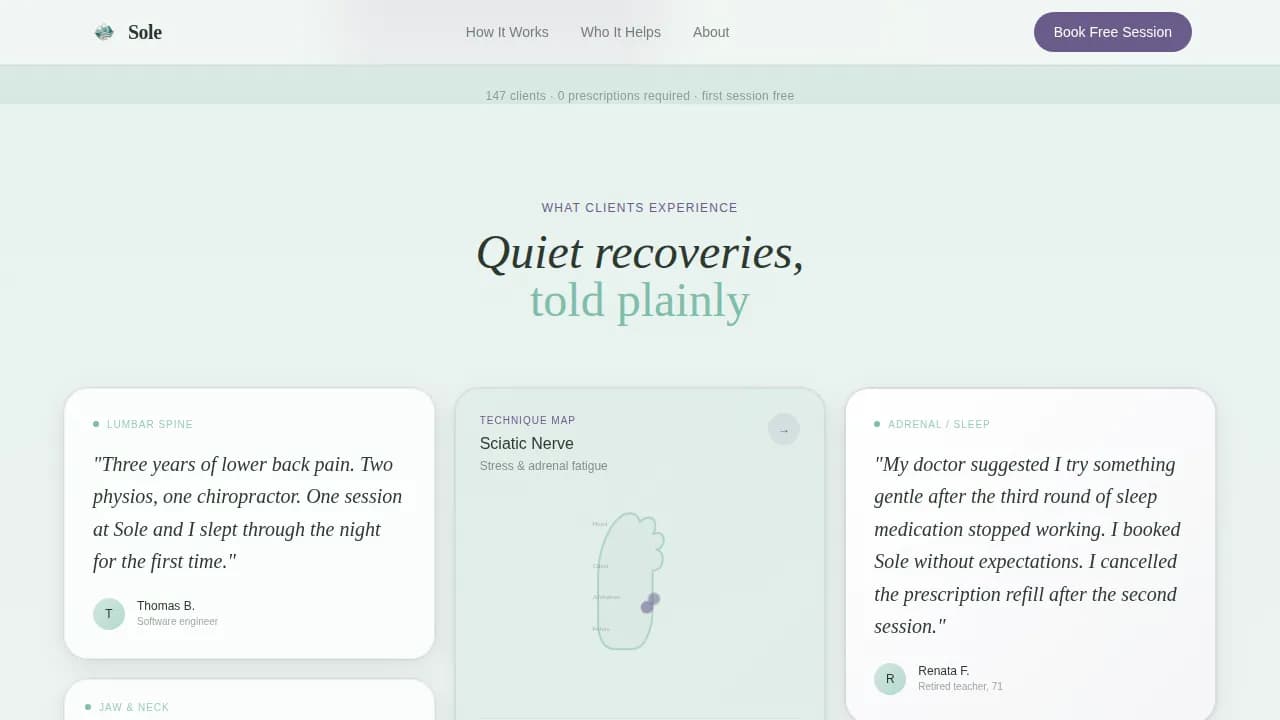 Reflexology & Foot Therapy Spa Website Template